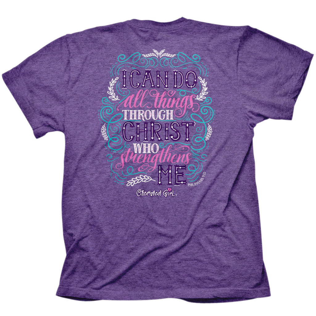 Cherished Girl Womens T-Shirt Through Christ