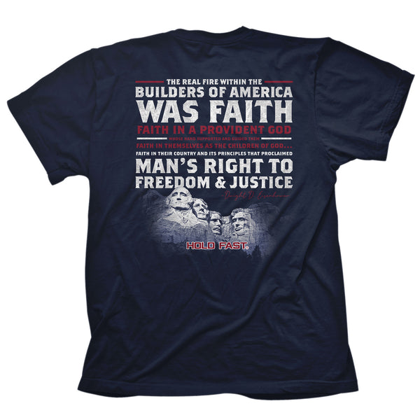 HOLD FAST Mens T-Shirt Builders Of America/Rushmore