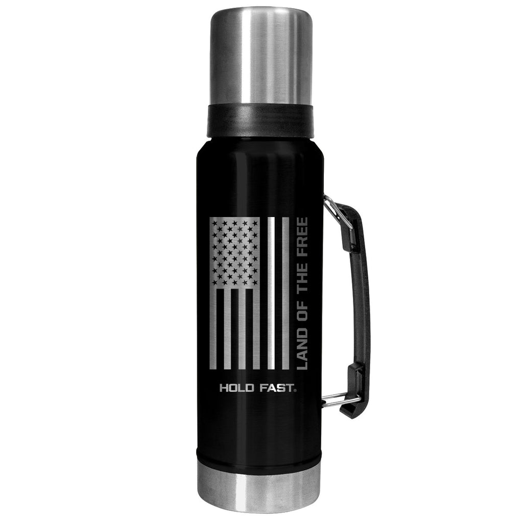 HOLD FAST Black Flag 42 oz Magnum Steel Drink Tank