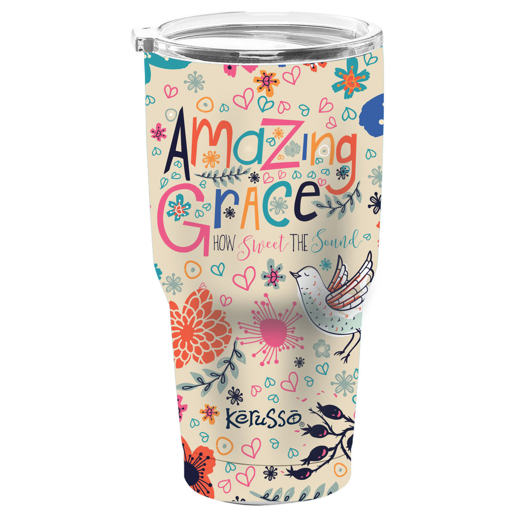 Kerusso 30 oz Stainless Steel Tumbler Amazing Grace