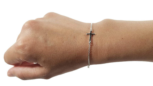 S925 Sterling Silver Cross Christian Bracelet