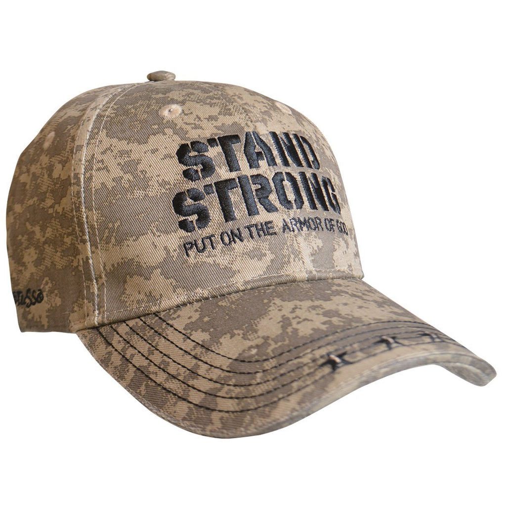 Camo Cap Ephesians 6:13 Stand Strong Christian Hat