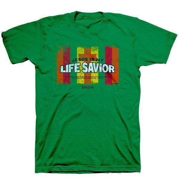 Green John 3:17 Jesus Is My Life Savior Christian T Shirt