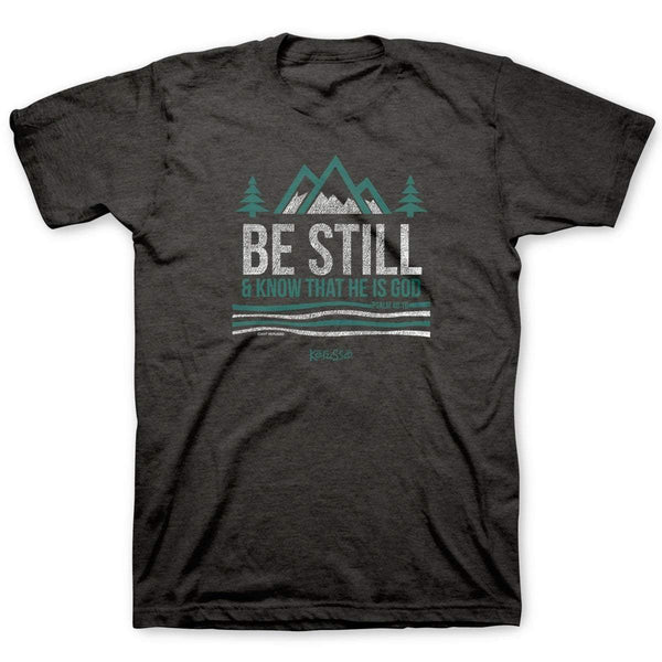 Gray Psalm 46:10 'Be Still and Know' Christian T-Shirt