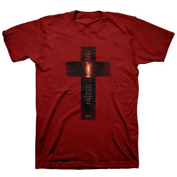 Red John 8:12 ‘Light of the World’ Christian T-Shirt